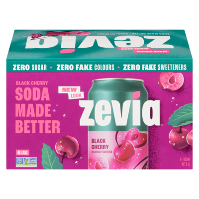 Zevia Zero Sugar Soda, Black Cherry 6x355.0 ml, $0.35/100ml