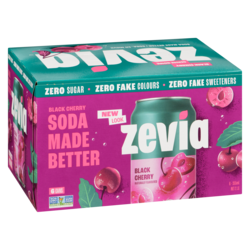 Zevia Zero Sugar Soda, Black Cherry - 6x355.0 ml | Real Canadian