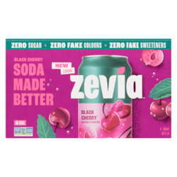Zevia Zero Sugar Soda, Black Cherry - 6x355.0 ml | Loblaws