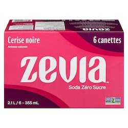 Zavia Soda zéro sucre, cerise noire 6x355.0 ml, 0,38 $/100ml