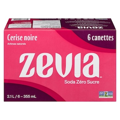 Zavia Soda zéro sucre, cerise noire 6x355.0 ml, 0,26 $/100ml