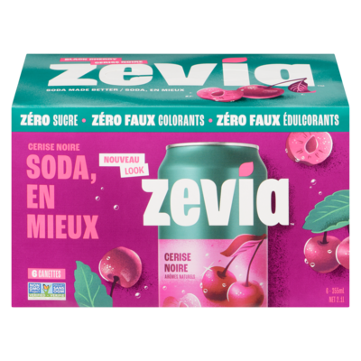 Zavia Soda zéro sucre, cerise noire 6x355.0 ml, 0,26 $/100ml