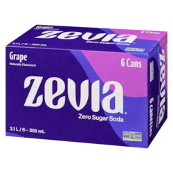 Zevia Zero Sugar Soda, Grape - 6x355.0 ml | Atlantic Superstore