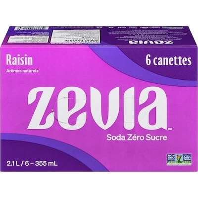 Zavia Soda zéro sucre, raisin 6x355.0 ml, 0,26 $/100ml