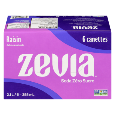 Zavia Soda zéro sucre, raisin 6x355.0 ml, 0,38 $/100ml