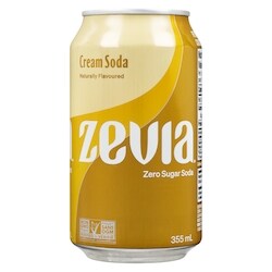 Zevia Zero Sugar Soda, Cream Soda - 6x355.0 ml | Dominion Stores