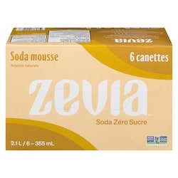 Zavia Soda zéro sucre, soda mousse 6x355.0 ml, 0,35 $/100ml