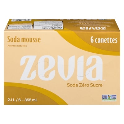 Zavia Soda zéro sucre, soda mousse 6x355.0 ml, 0,33 $/100ml