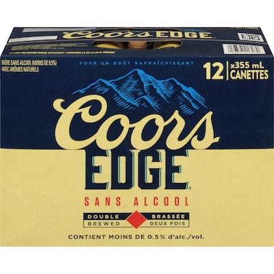 Coors Bière sans alcool de type Lager, Edge 12x355.0 ml, 0,45 $/100ml