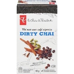 le Choix du Président Thé noir avec café espresso dirty chai 20 ea, 0,25 $/1ch