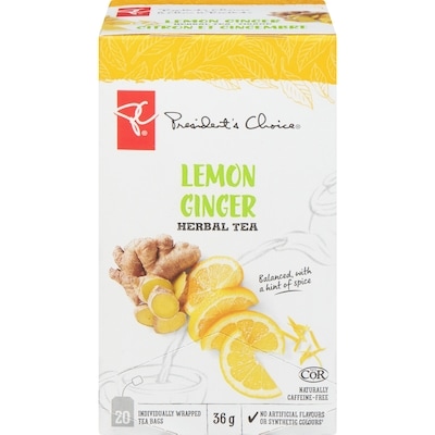 President's Choice Lemon Ginger Herbal Tea 20 ea, $0.19/1ea