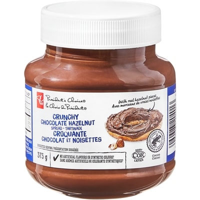 President's Choice Crunchy Chocolate Hazelnut Spread 375 g, $1.33/100g