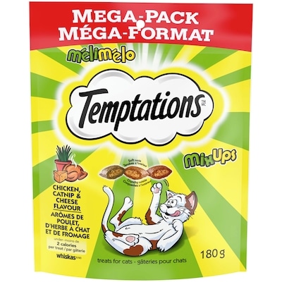 Temptations Mix-Ups Chicken, Catnip & Cheddar Flavour Adult Cat Treats 180 g, $1.66/100g