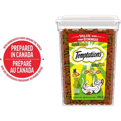 Temptations Gâteries pour chats Mélimélo arômes de poulet, d'herbe à chat et de cheddar 454 g, 1,87 $/100g