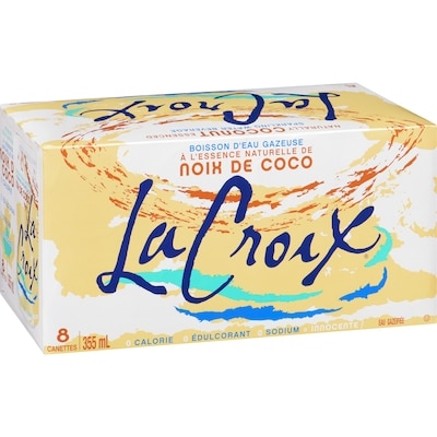 Eau pétillante, noix de coco