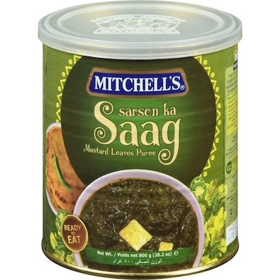 Mitchell's Sarson Ka Saag Mustard Leaves Puree 800 g, $0.47/100g