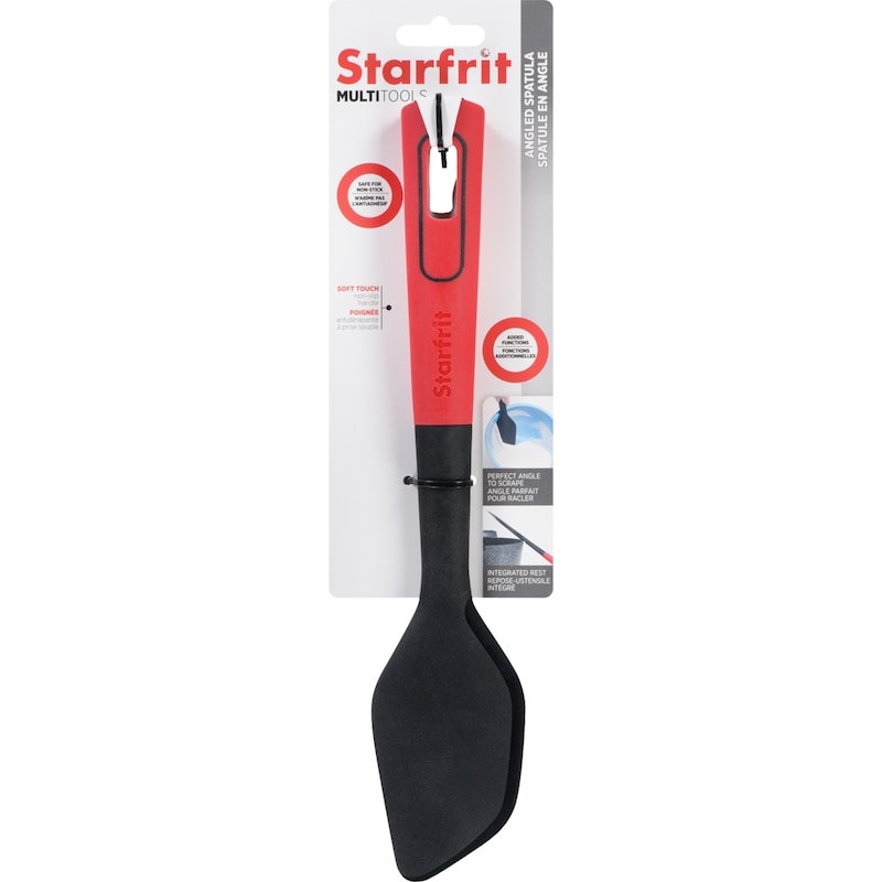 Red Multi Tool Silicone Angled Spatula