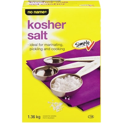 No Name Kosher Salt 1.36 kg, $0.29/100g
