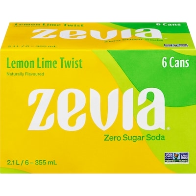 Zevia Zero Sugar Soda, Lemon Lime Twist 6x355.0 ml, $0.26/100ml