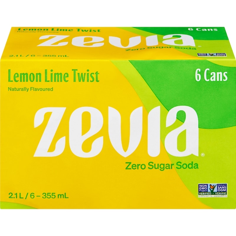 レモン(アラビダ×2) Zevia Zero Sugar Soda, Lemon Lime Twist - 6x355.0 ml | Real
