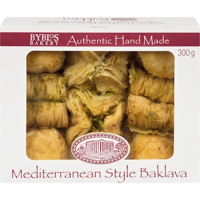Byblos Bakery Baklava Authentic Hand Made Mediterranean Style 300 g, $2.00/100g