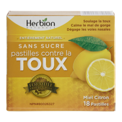 Herbion Pastilles contre la toux miel et citron 18 ea, 0,14 $/1ch