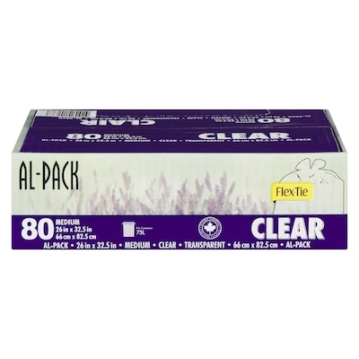Al-Pack Medium Clear Transparent 80 ea, $0.20/1ea