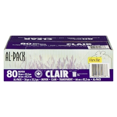 Al-Pack Moyen Clair Transparent 80 ea, 0,20 $/1ch