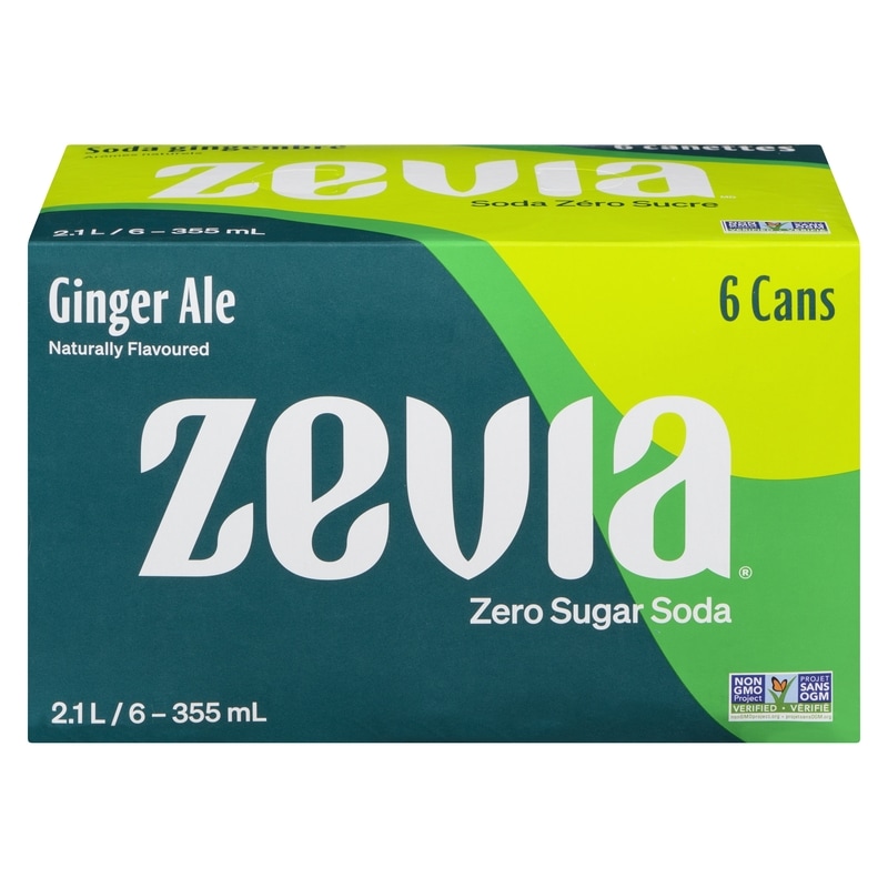 ソーダ  Zevia Zero Sugar Soda, Ginger Ale - 6x335.0 ml | No Frills Online