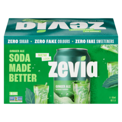 Zevia Zero Sugar Soda, Ginger Ale 6x335.0 ml, $0.40/100ml