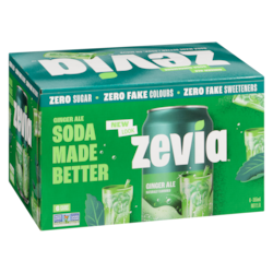 sugar　6y Zevia Zero Sugar Soda, Ginger Ale - 6x335.0 ml | Atlantic Superstore