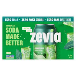 Zevia Zero Sugar Soda, Ginger Ale - 6x335.0 ml | Zehrs