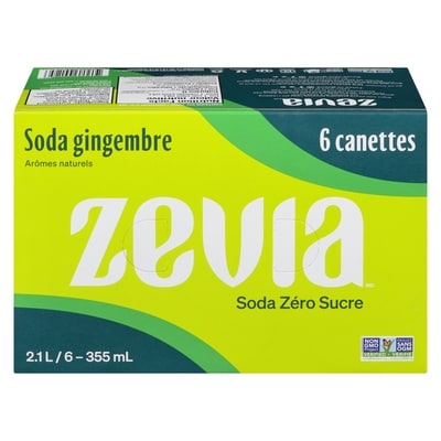 Zavia Soda zéro sucre, soda gingembre 6x335.0 ml, 0,35 $/100ml