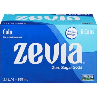 Zevia Zero Sugar Soda, Cola 6x335.0 ml, $0.25/100ml