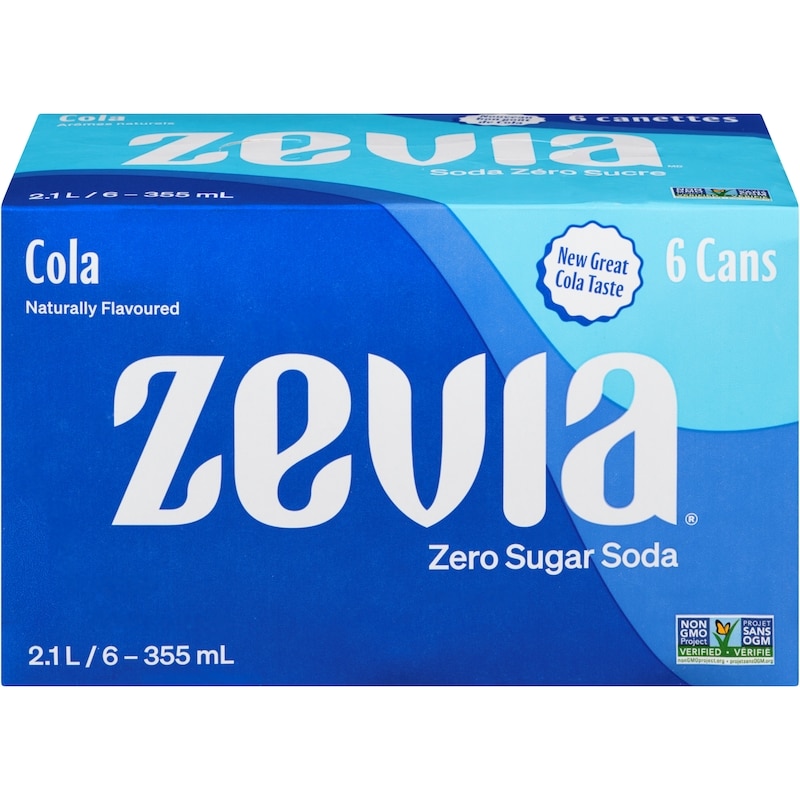 ソーダ  Zevia Zero Sugar Soda, Cola - 6x335.0 ml | Your Independent Grocer