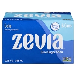 Zevia Zero Sugar Soda, Cola 6x335.0 ml, $0.27/100ml