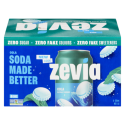 Zevia Zero Sugar Soda, Cola 6x335.0 ml, $0.37/100ml