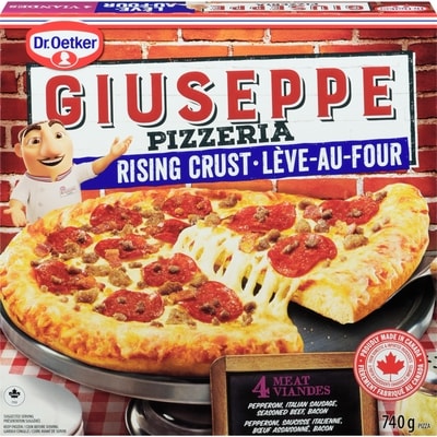 Dr Oetker Giuseppe Pizzeria Rising Crust 4 Meat Pizza 740 g, $0.81/100g