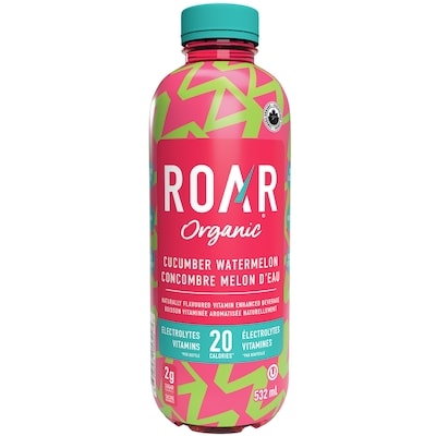 Roar Organic Electrolyte Infusions Cucumber Watermelon 532 ml, $0.38/100ml