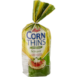 Corn Thins Crispbread Slices Organic Sesame