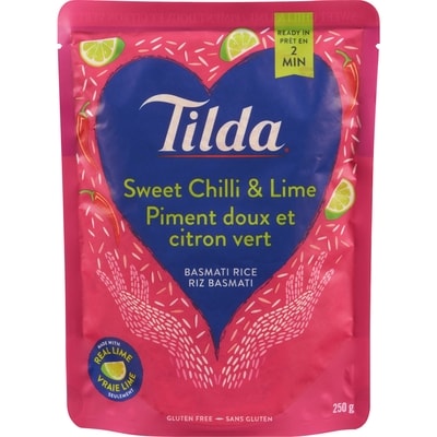 Tilda Steamed Basmati Rice Sweet Chili & Lime 250 g, $1.76/100g