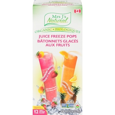 Mrs J's Natural Juice Pops Organic 636 ml, $1.10/100ml