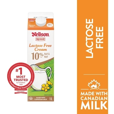 Neilson Lactose Free 10% Half & Half Cream 1 l, $0.48/100ml