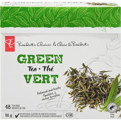President's Choice Green Tea 48 ea, $13.10/100ea