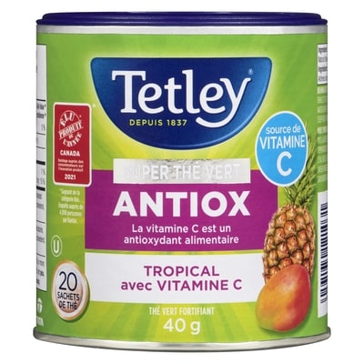 Super Thé Vert Antiox Tropical avec Vitamine C 20 Sachets de Thé