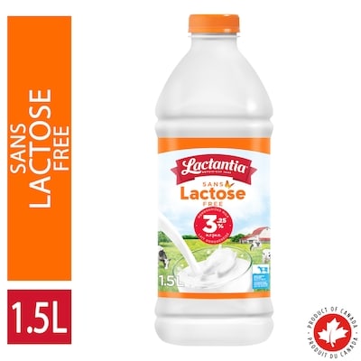 Lactantia Lactose Free Homogenized Milk 3.25% 1.5 l, $0.40/100ml