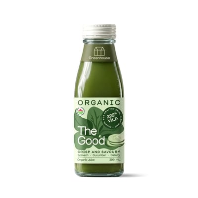 Greenhouse Raw, Organic Juice the Good 300 ml, $2.33/100ml