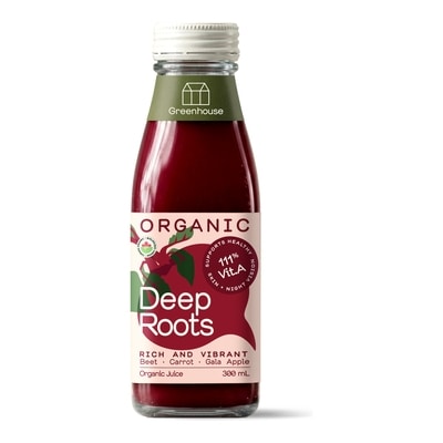 Greenhouse Deep Roots Organic Cold-Pressed Beet and Carrot Juice 300 ml, $2.33/100ml