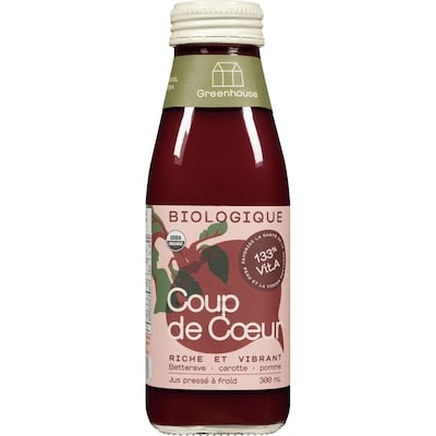 Greenhouse Jus Cru et Biologique Coup de Cœur 300 ml, 2,33 $/100ml