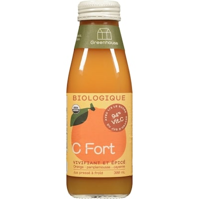 Greenhouse Jus Cru et Biologique C Fort 300 ml, 2,33 $/100ml